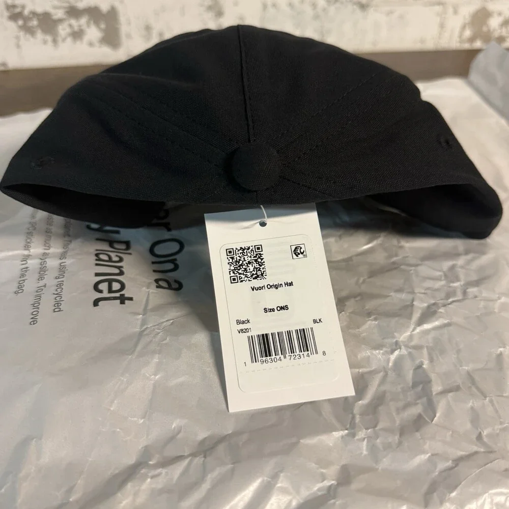 NEW Vuori Origin Hat Black Adjustable Strapback One Size
